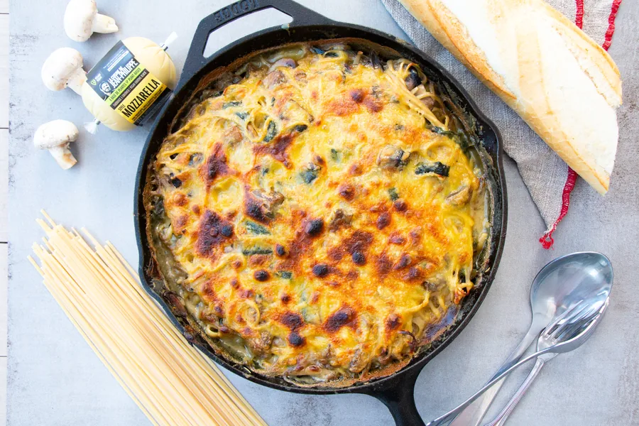 Baked Mushroom Linguine