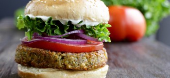 Vegan falafel burger