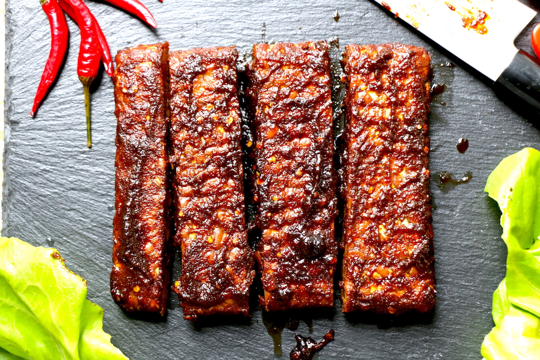 Tempeh Vegan Ribs - The Buddhist Chef