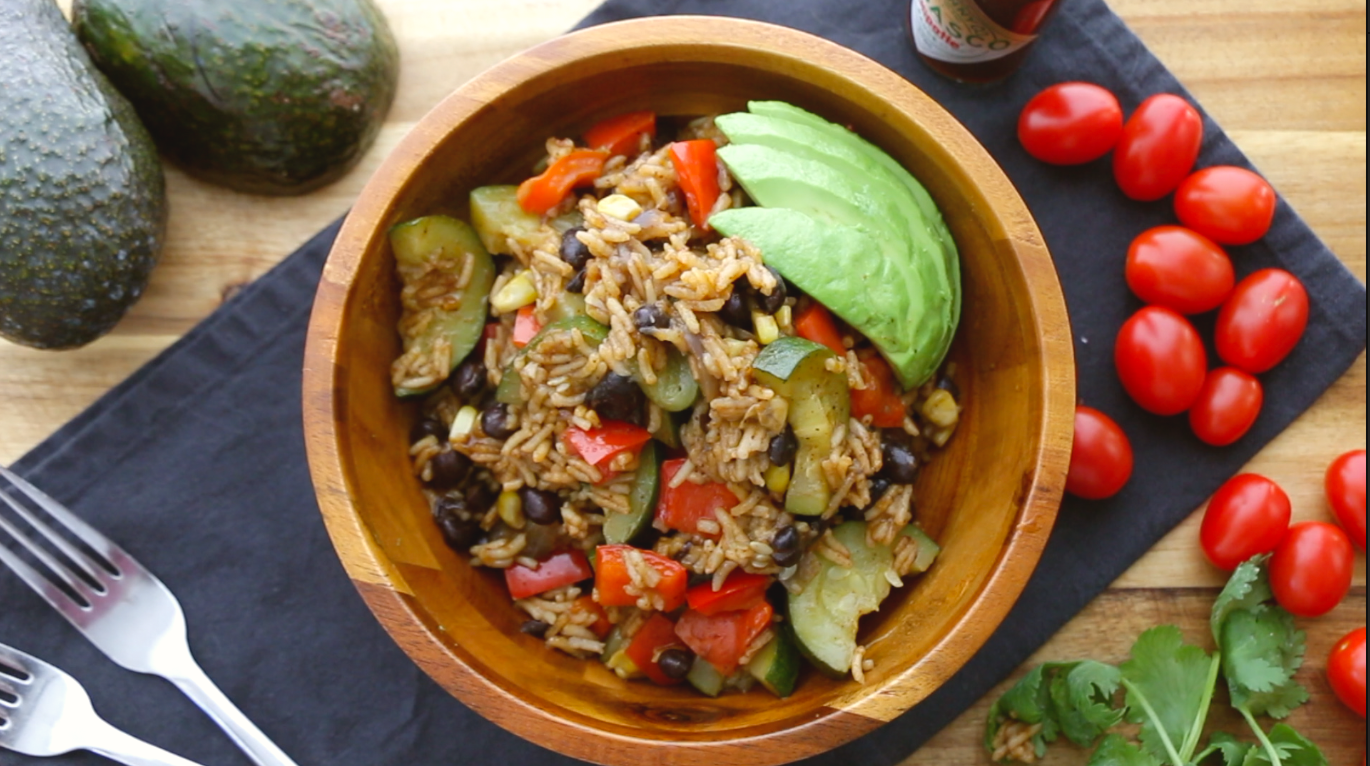 One pot vegan burrito bowl