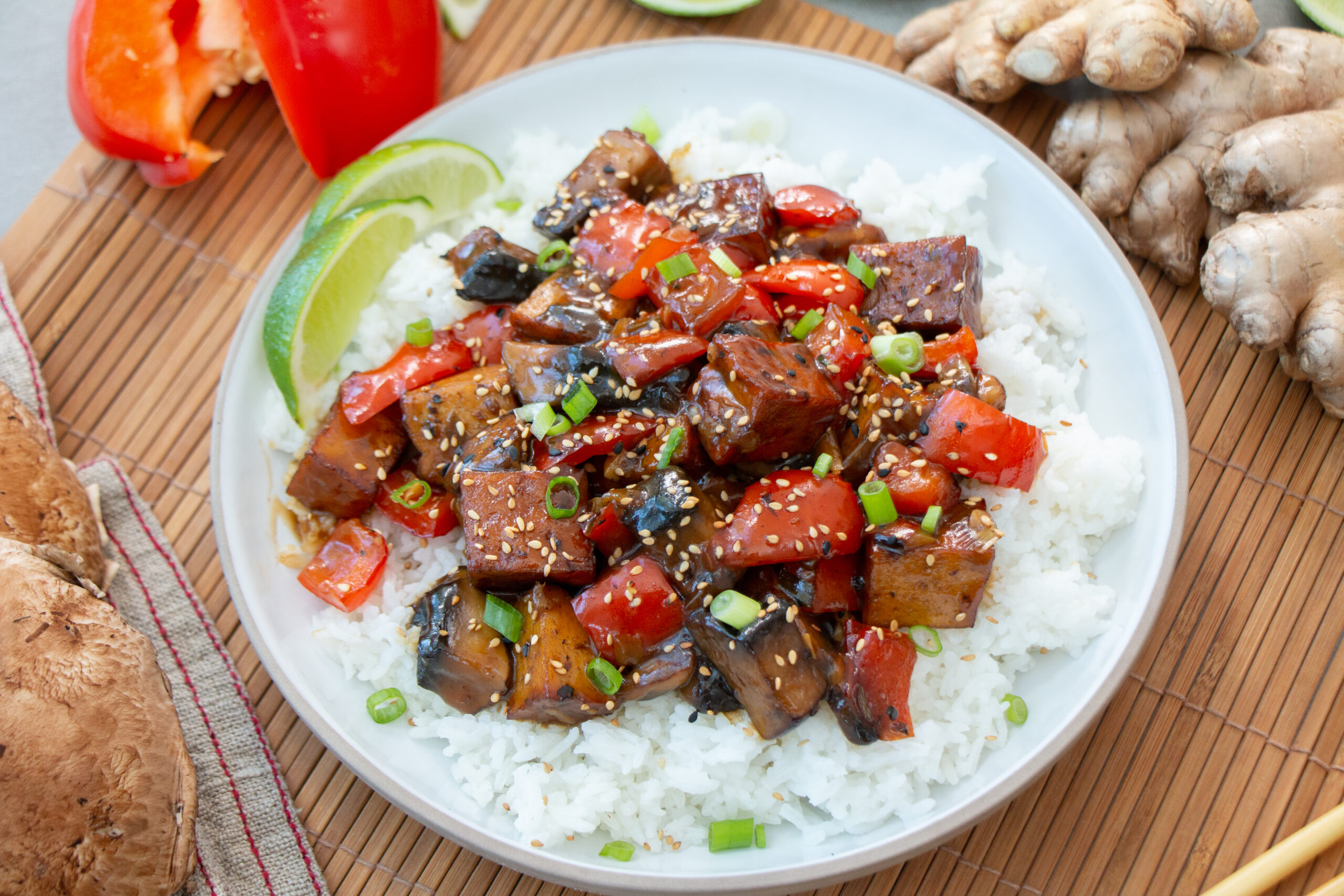 Tofu fumé aux 4 poivres et à l’orange de La Cuisine de Jean-Philippe